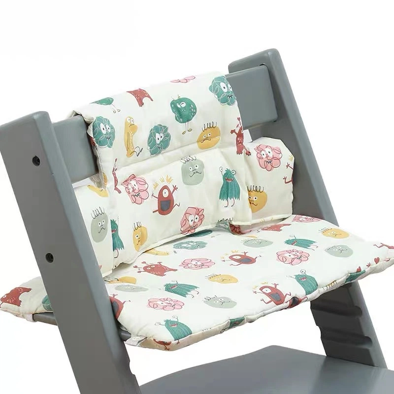 Cotton Seat Cushion & Backrest Pad for STOKKE Tripp Trapp High Chair, Waterproof & Stain Resistant Baby Highchair Accessory, Universal Replacement Pad